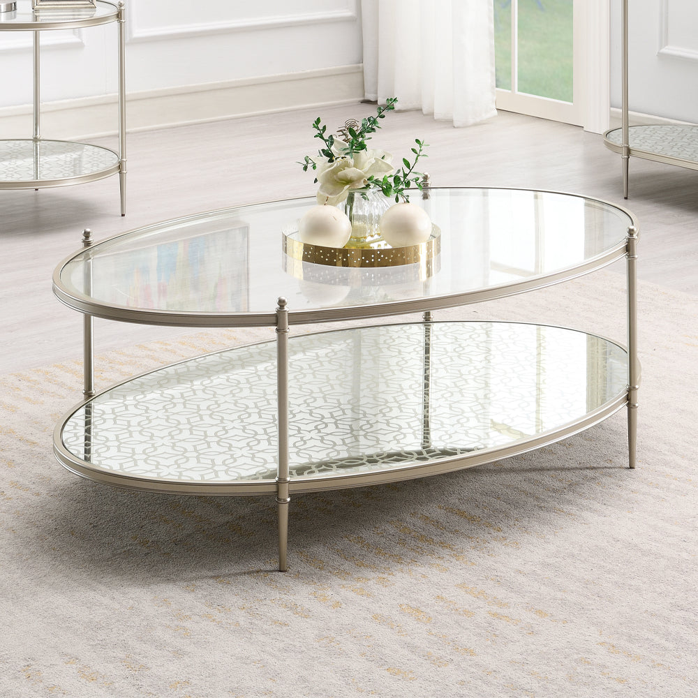 Zaba Glass Top Occasional Tables & TV Stand