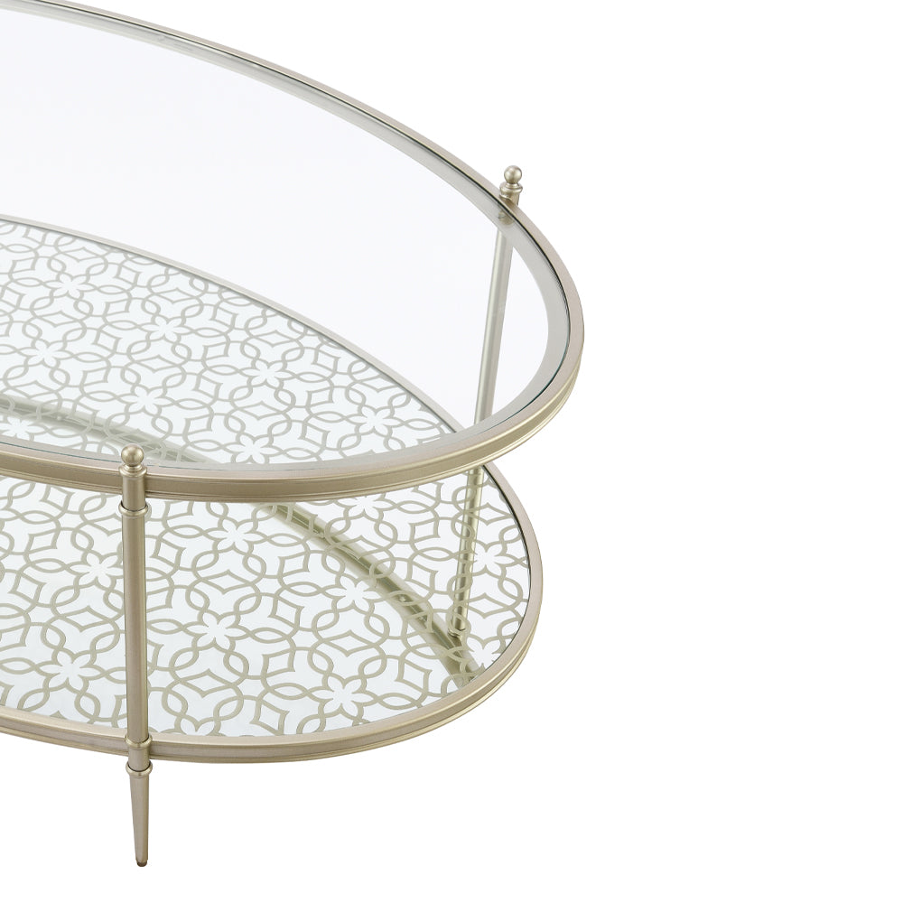 Zaba Glass Top Occasional Tables & TV Stand