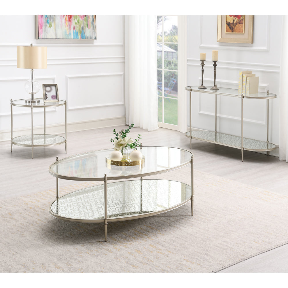 Zaba Glass Top Occasional Tables & TV Stand