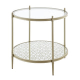 Zaba Glass Top Occasional Tables & TV Stand