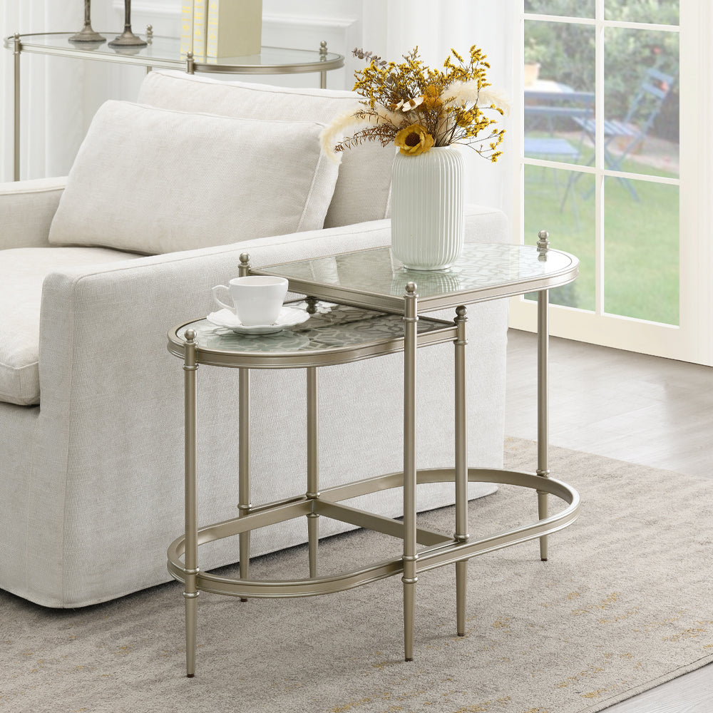 Zaba Glass Top Occasional Tables & TV Stand