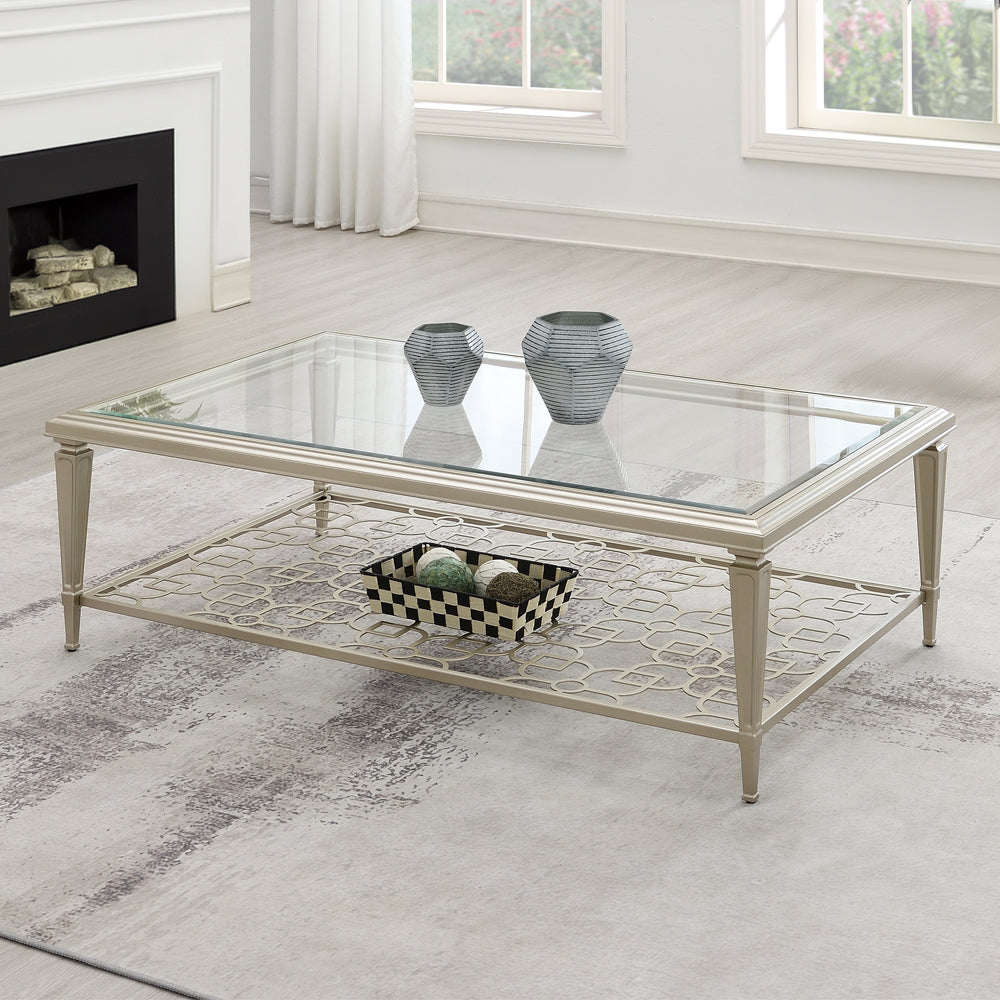 Zaba Glass Top Occasional Tables & TV Stand