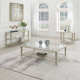 Zaba Glass Top Occasional Tables & TV Stand