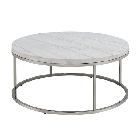 Zaidee Natural Marble Top Round Coffee & Nesting Tables