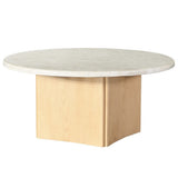 Qwin Round Marble-Top Coffee & End Tables