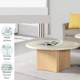 Qwin Round Marble-Top Coffee & End Tables