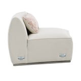 Sahara Curved Boucle Sectional & Round Ottoman