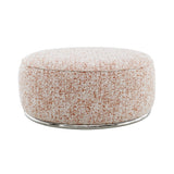 Sahara Curved Boucle Sectional & Round Ottoman