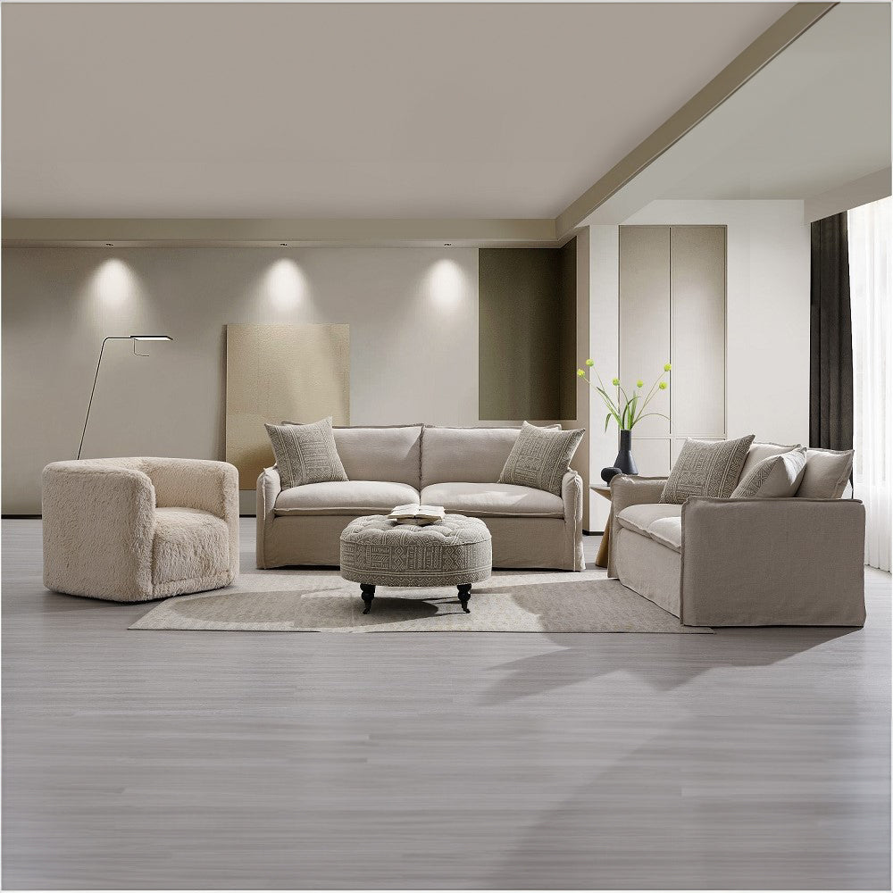 Upendo Sofa, Loveseat & Swivel Chair