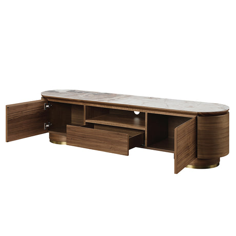 Willene Ceramic Top Coffee Table, End Table & TV Stand