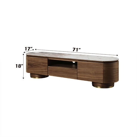 Willene Ceramic Top Coffee Table, End Table & TV Stand