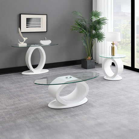Larry Glass Top End & Sofa Tables