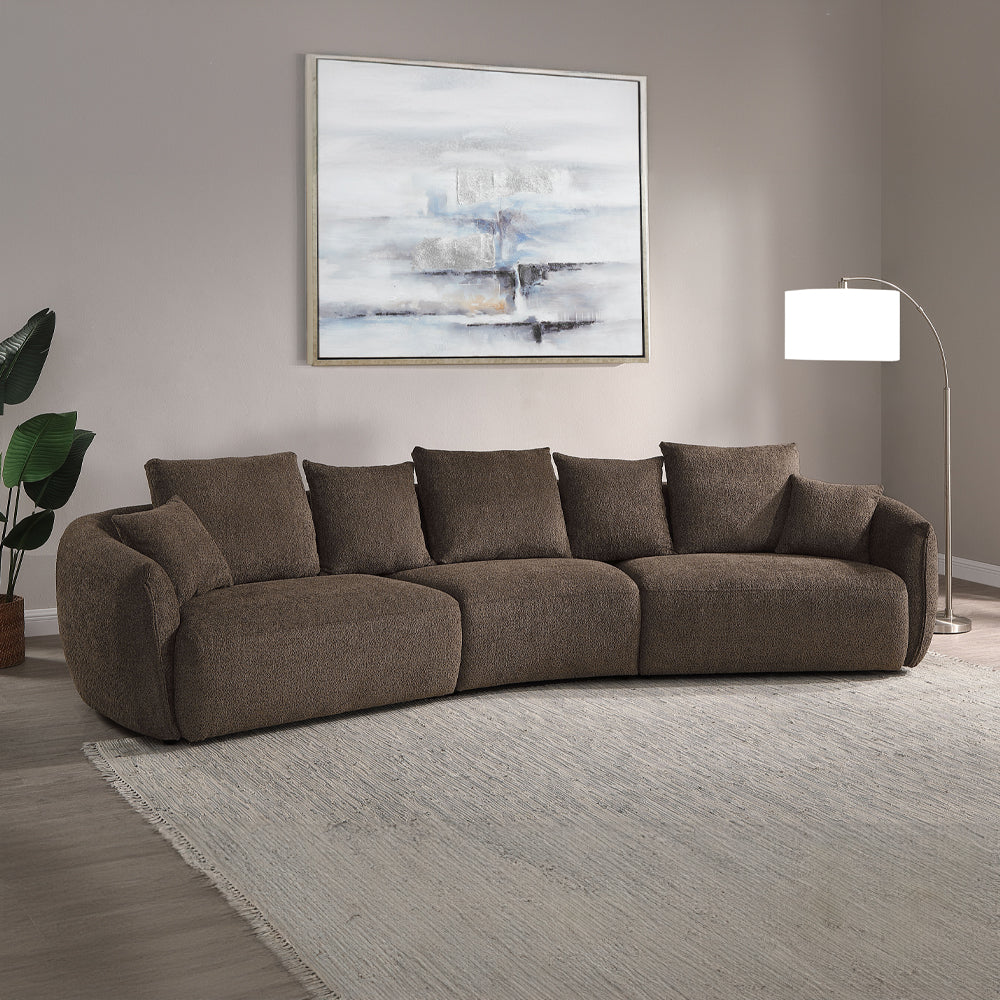 Bash Curved Boucle Sofa