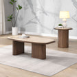 Kasha Travertine Top Coffee & End Table