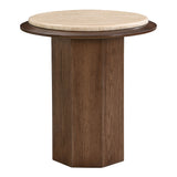 Kasha Travertine Top Coffee & End Table