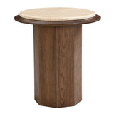 Kasha Travertine Top Coffee & End Table