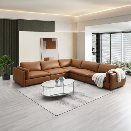 Brighton Modular Leather Sectional