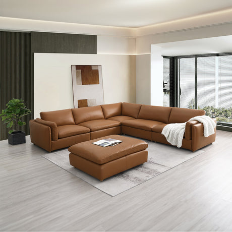Brighton Modular Leather Sectional