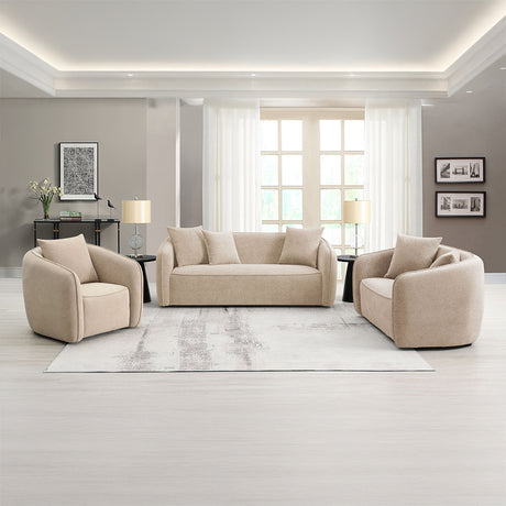 Keith Chenille Sofa, Loveseat & Chair