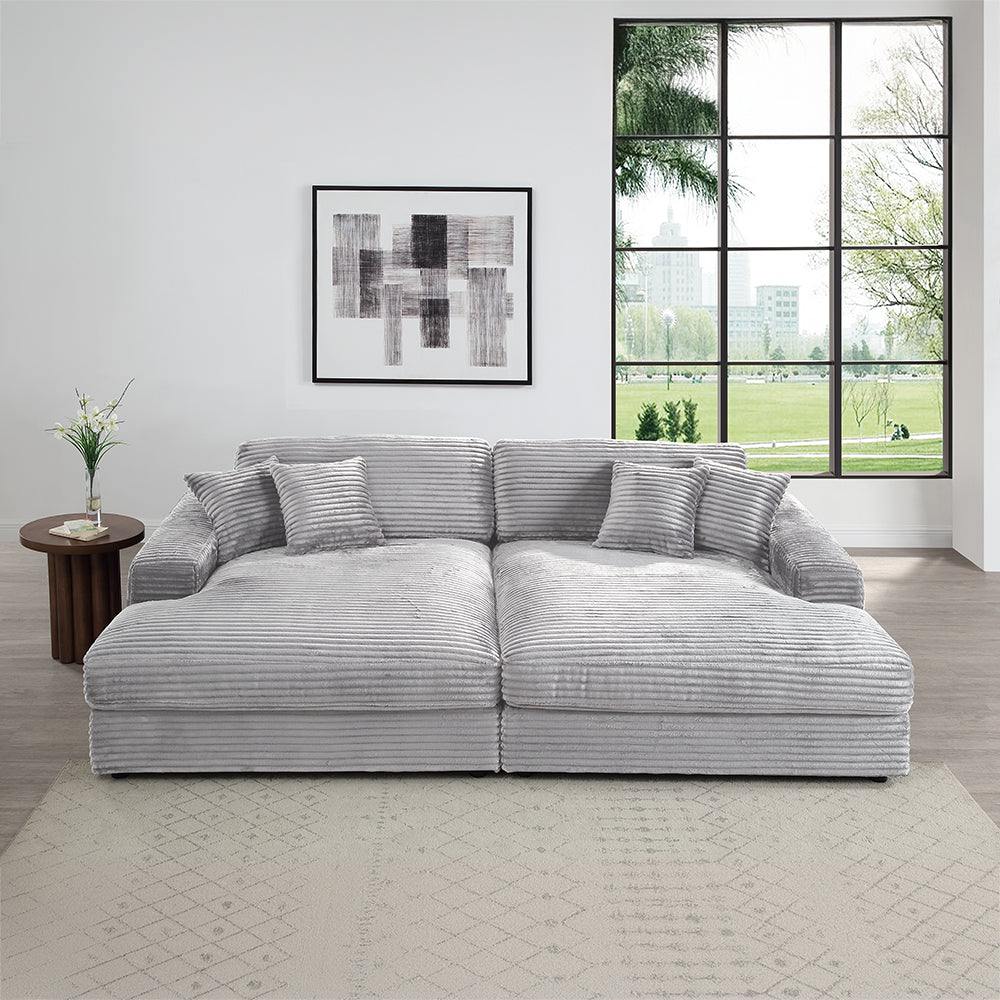 Hilde Corduroy Sectional Sofa & Chaise