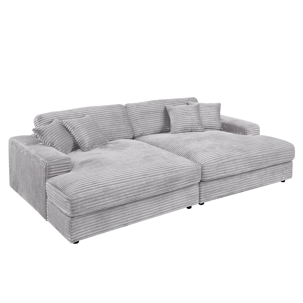 Hilde Corduroy Sectional Sofa & Chaise