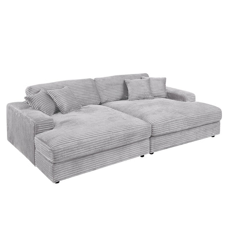 Hilde Corduroy Sectional Sofa & Chaise