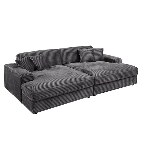 Hilde Corduroy Sectional Sofa & Chaise