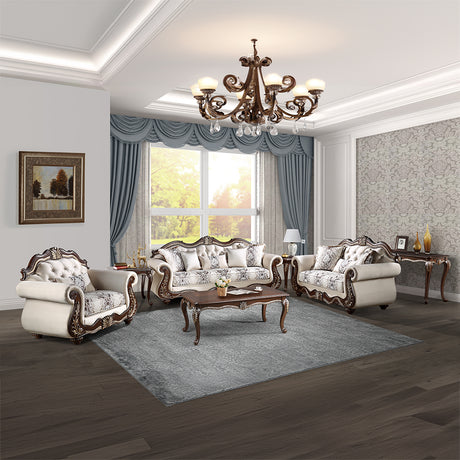 Pierce Traditional Loveseat, Chair & Coffee Table