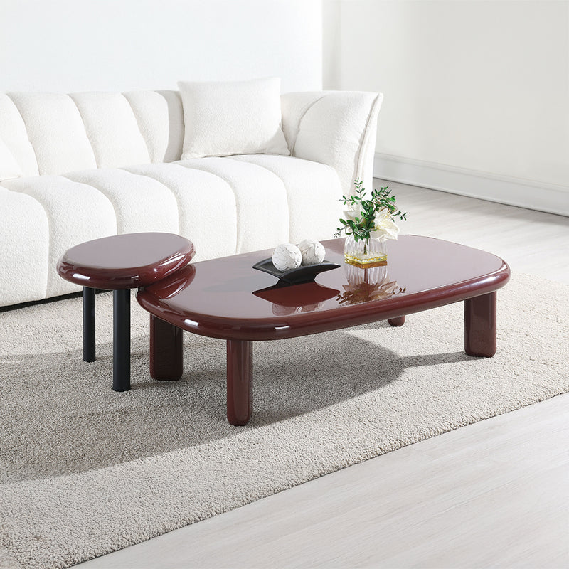 Eddie End Table - Clean-Lined Design in Red High Gloss