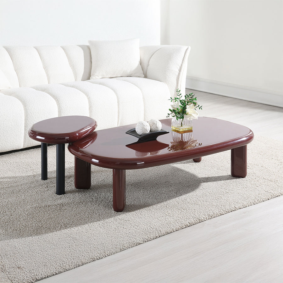 Eddie End Table - Clean-Lined Design in Red High Gloss