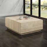 Deon Natural Travertine Coffee & End Table