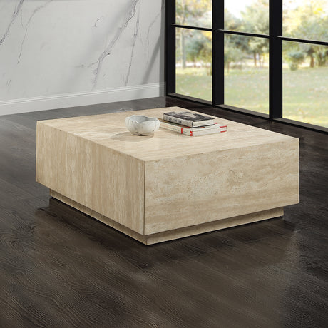 Deon Natural Travertine Coffee & End Table