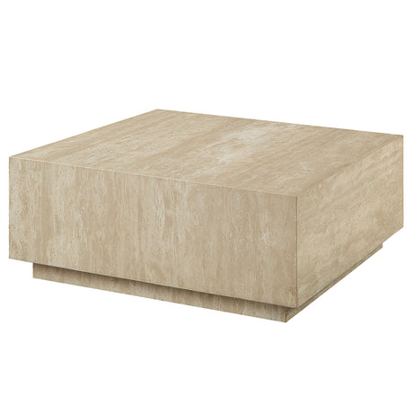 Deon Natural Travertine Coffee & End Table