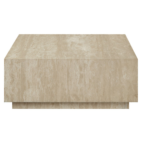 Deon Natural Travertine Coffee & End Table