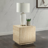 Deon Natural Travertine Coffee & End Table