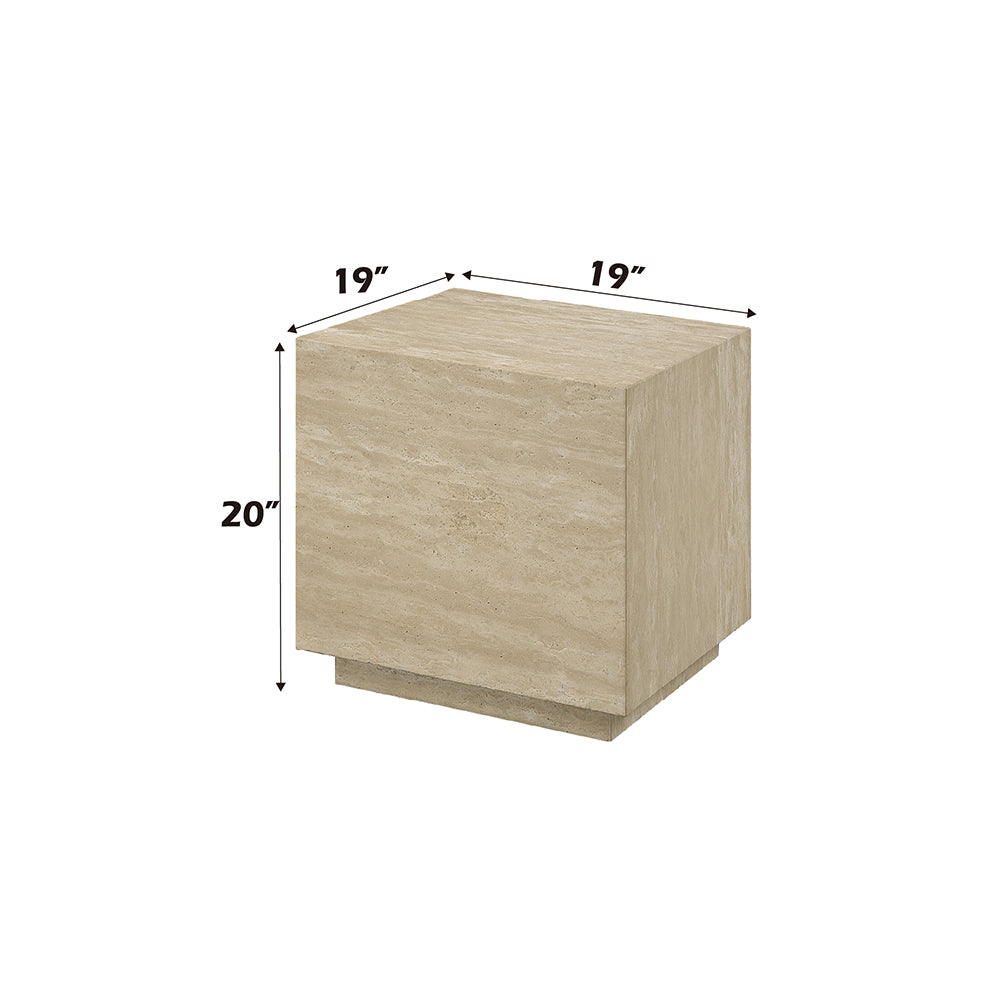 Deon Natural Travertine Coffee & End Table