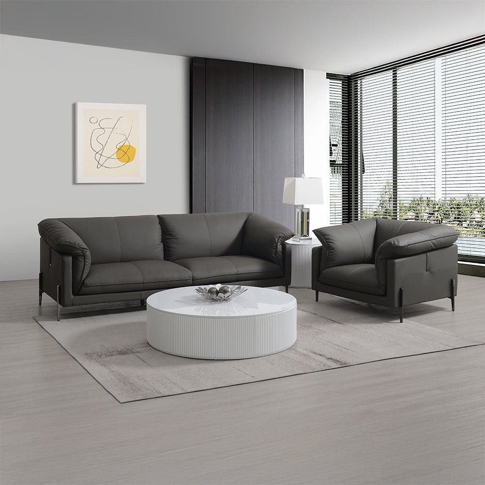 Tadi Modern Leather Sofa, Loveseat & Chair