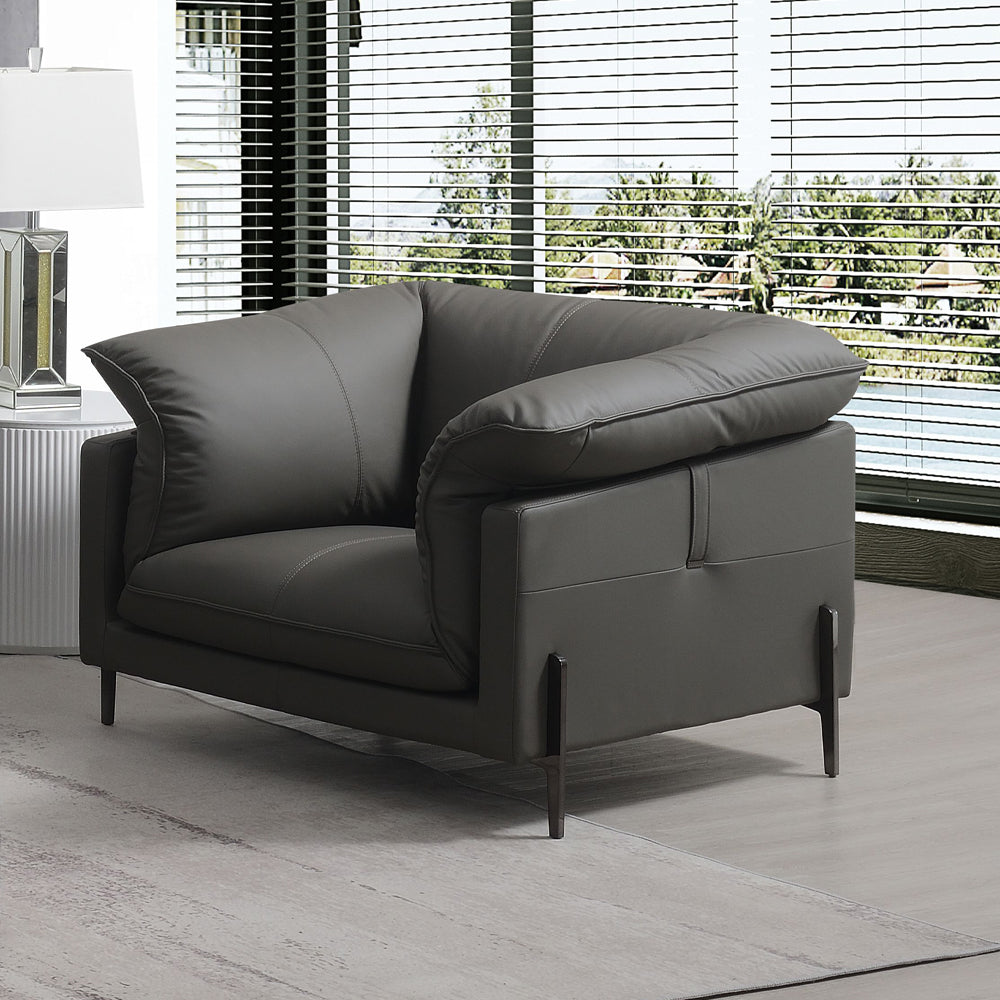 Tadi Modern Leather Sofa, Loveseat & Chair