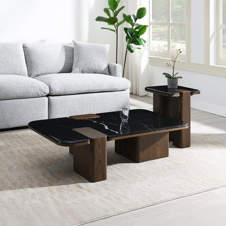 Dana Marble & Walnut Occasional Collection