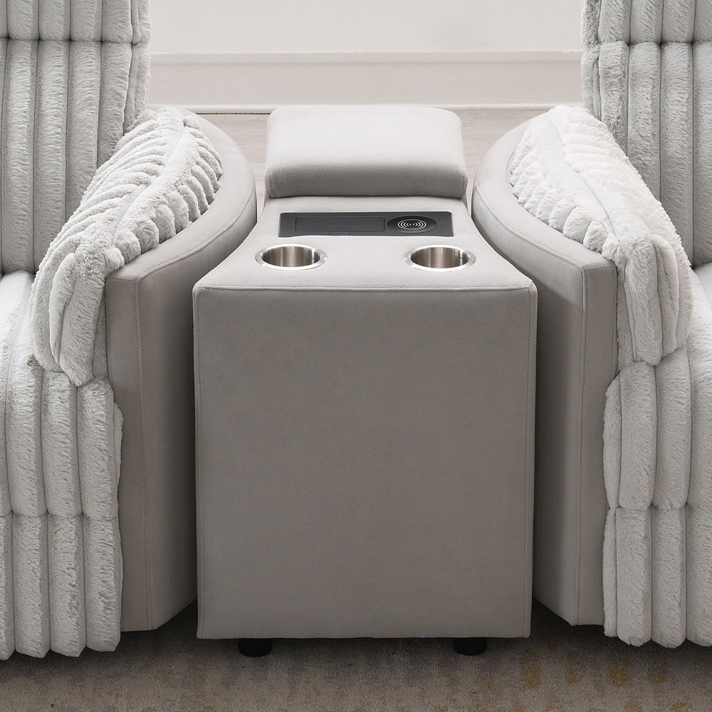 Emee Swivel Glider Recliner & Console