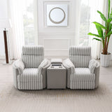 Emee Swivel Glider Recliner & Console