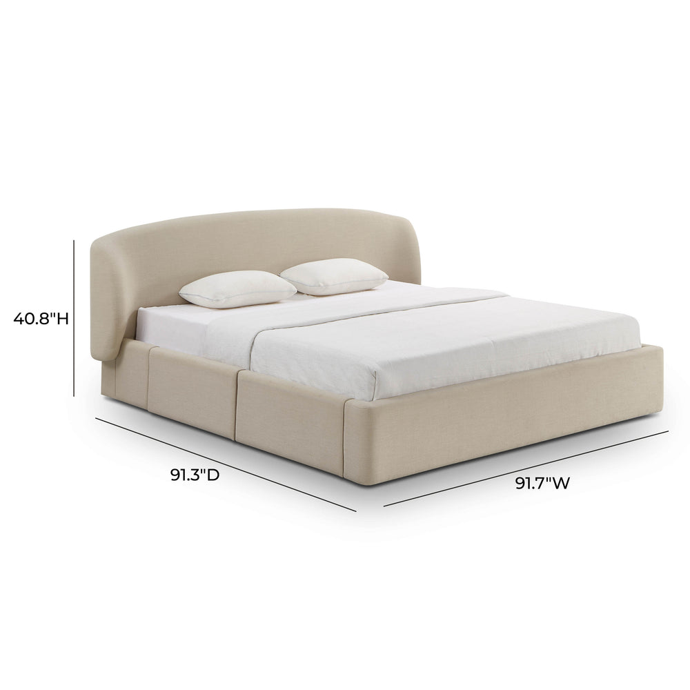 Corey Upcycled Linen Storage Bed dimensions