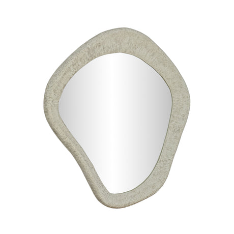 Orpheus 35"X31" Ribbed Faux Stone Wall Mirror - View 2
