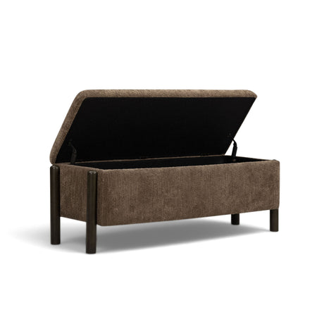 Abby 52" Nubby Fabric Storage Bench - View 9