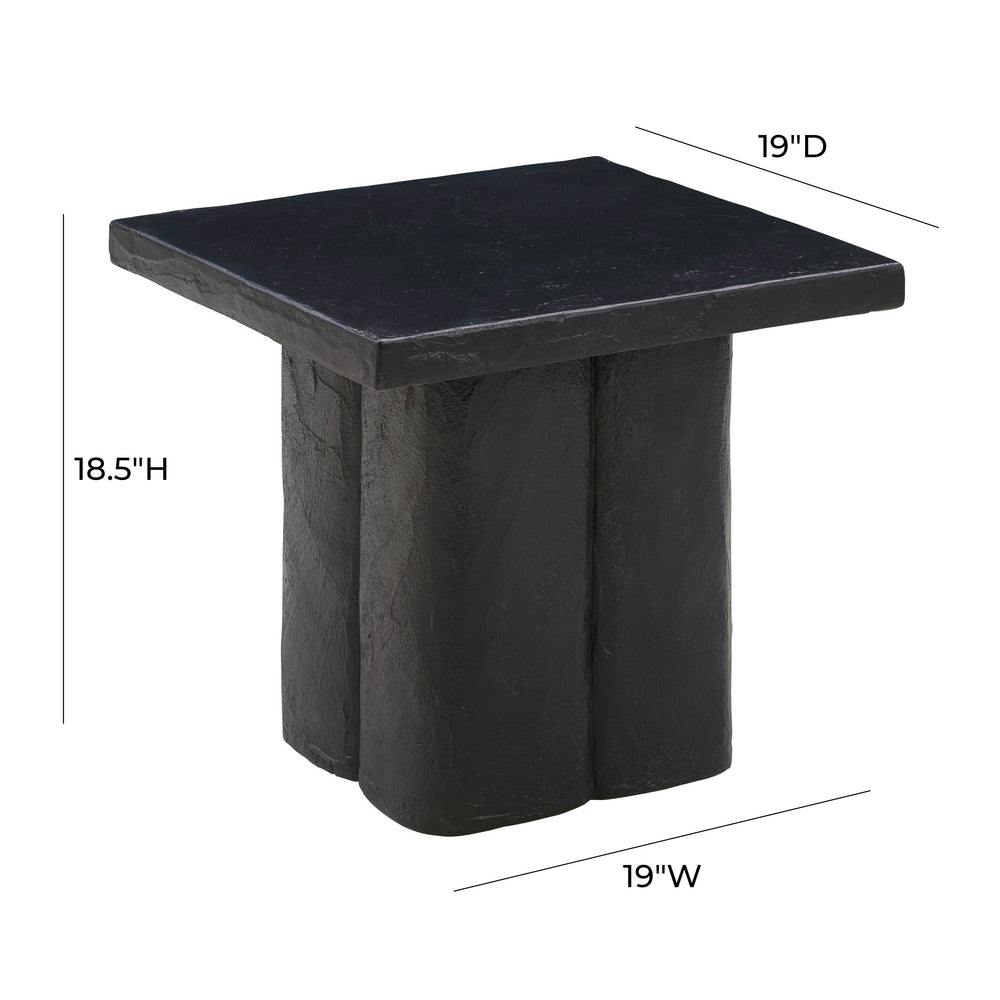 Kayla Faux Plaster Indoor / Outdoor Square Side Table dimensions