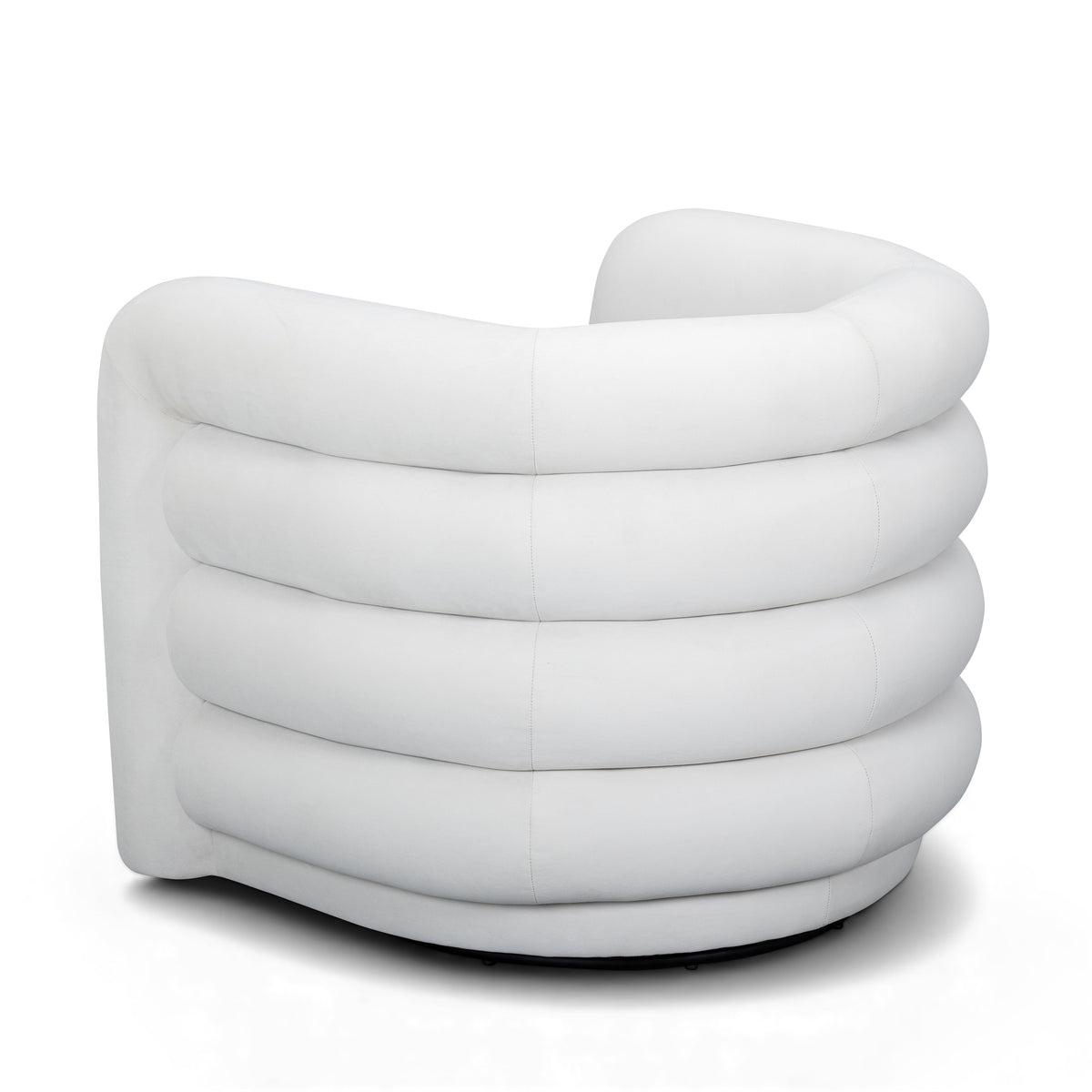 Curves Performance Velvet Swivel Accent Chair - View 13