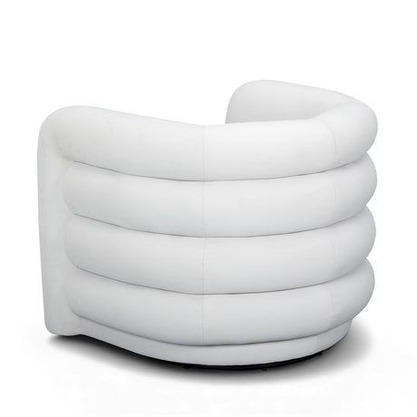 Curves Performance Velvet Swivel Accent Chair - View 13