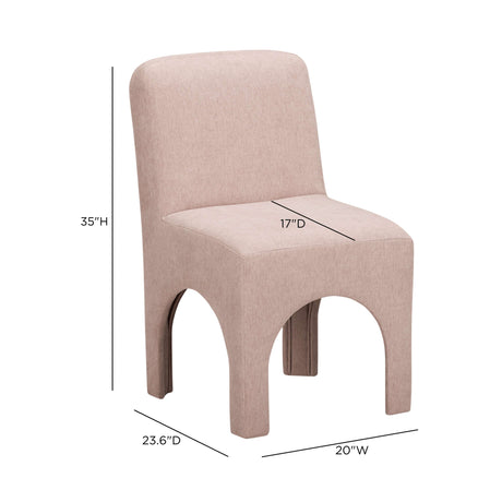 Tomlin Performance Chenille Dining Chair in Teal three-quarter perspective