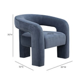 Neutral room setup featuring Malone distressed velvet armchair