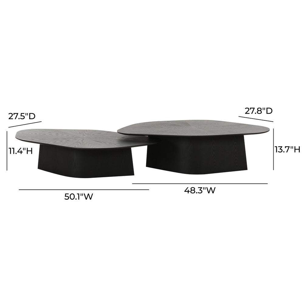 Roche 2-Piece Ash Nesting Coffee Table Set dimensions